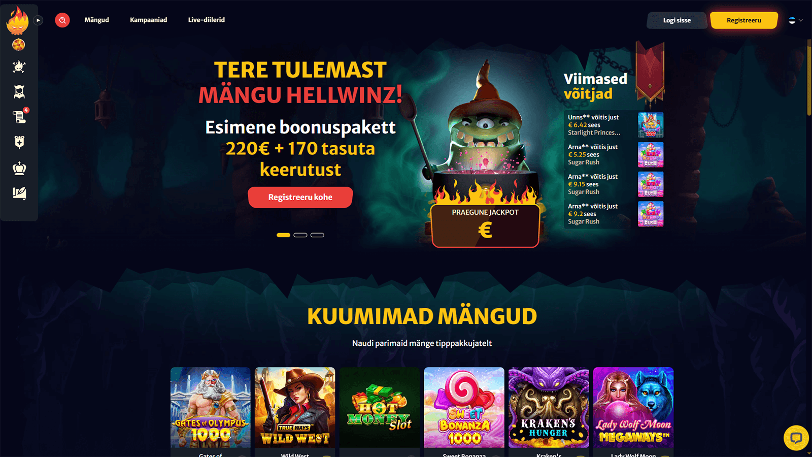 Hellwinzi kasiino koduleht Eestis